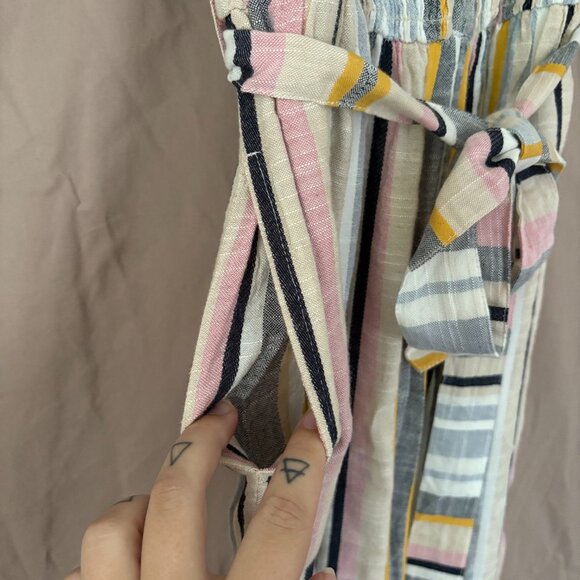 NWT Women's Blue Island Multicolor Strapless Jumpsuit Size Medium Coastal Beach - Picture 4 of 12